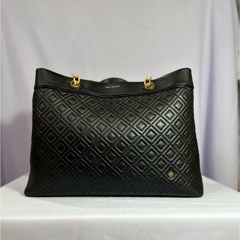 Tory Burch Marion Chain Slouchy Bag (Black)